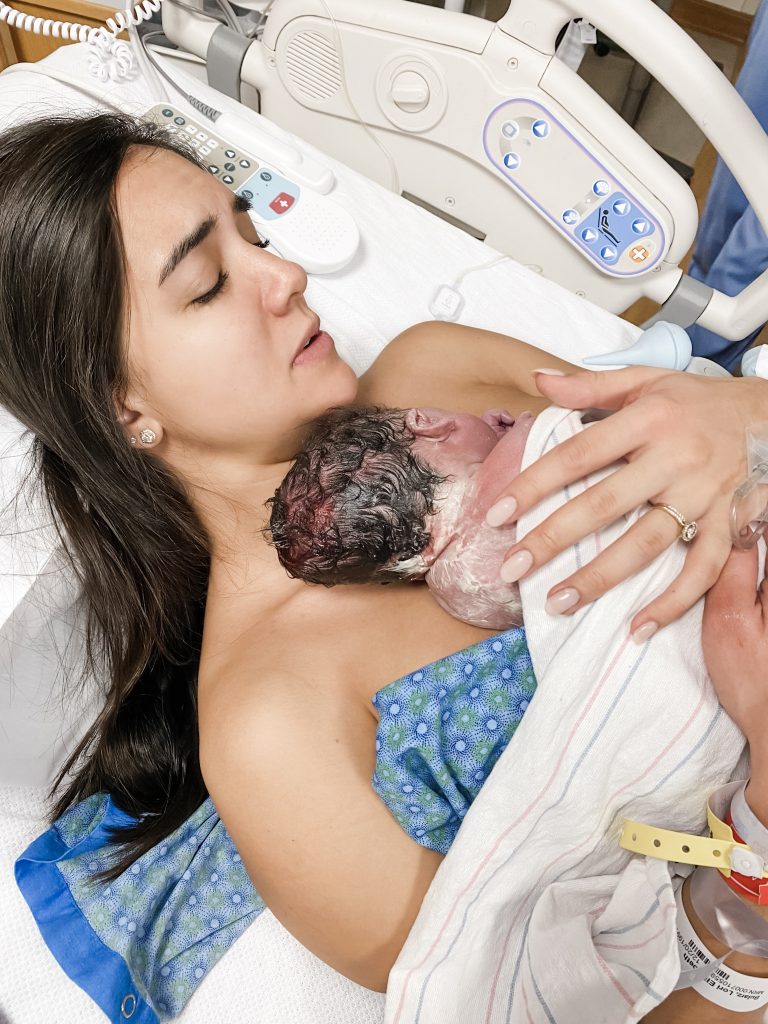 Lori and Eva Right After Postpartum