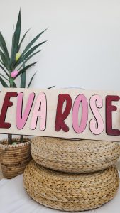 Eva's Name on Acrylic Name Puzzle